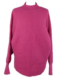 Dámský fuchsiový volný svetr 
