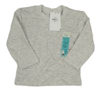 Nové- Světlešedé žebrované triko Primark