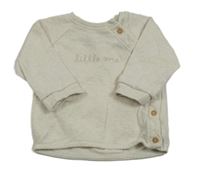 Světlebéžová propínací mikina s nápisem H&M