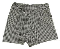 Černo-bílé vzorované kraťasy s páskem Page one young vel. 176