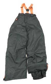 Šedé šusťákové oteplovačky s kšandami Y.F.K.