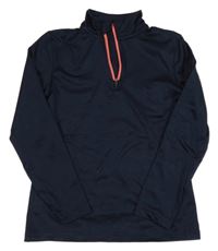 Tmavomodrá sportovní funkční mikina Crivit