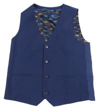 Tmavomodrá slavnostní vesta Next