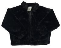 Černá kožešinová podšitá bunda F&F
