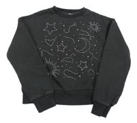 Antracitová crop mikina se souhvězdím C&A