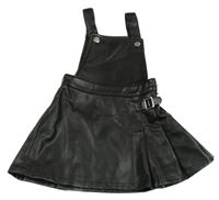 Černé koženkové laclové šaty Primark