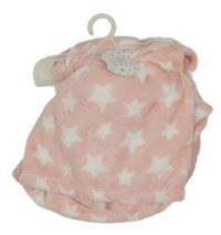 Nové - Světlerůžová chlupatá deka s hvězdami