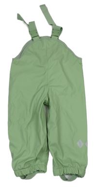 Světlezelené nepromokavé podšité laclové kalhoty Topomini