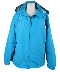 Dámská tyrkysová šusťáková jarní bunda s ukrývací kapucí Shamp
