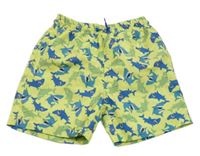 Světlezelené plážové kraťasy se žraloky Kiki&Koko