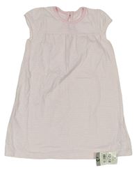 Světlerůžovo-bílé pruhované bavlněné šaty George