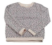 Světlerůžovo-tmavomodro-barevná vzorovaná mikina zn. M&S