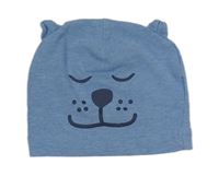 Modrá bavlněná čepice s čumákem TCM
