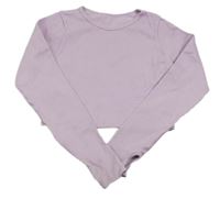 Lila žebrované sportovní crop triko Primark