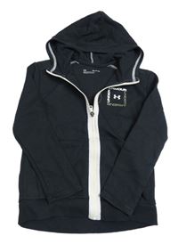 Černá propínací funkční sportovní mikina s logem a kapucí Under Armour