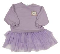 Lila teplákové šaty s Marií a tylovou sukní Disney