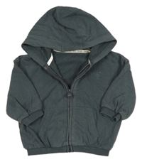 Tmavošedá propínací oversize mikina s kapucí George