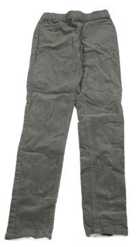 Šedé elastické manšestráky H&M