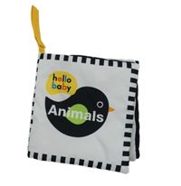 Černo-bílá textilní kniha 