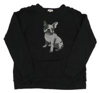 Černá lehká mikina s pejskem 