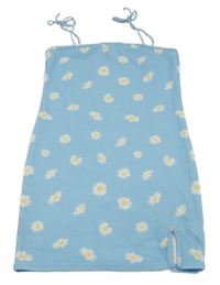 Světlemodré šaty s kytičkami Shein