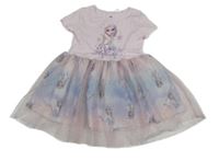 Světlerůžové bavlněné šaty s Elsou H&M