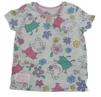 Šedé květované pyžamové tričko s Pepinou Nutmeg