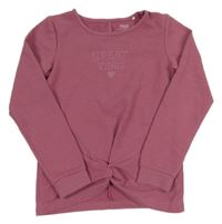 Vínová žebrovaná mikina s nápisem Yigga