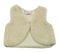 Béžová kožešinová podšitá vesta Topomini