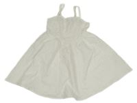 Bílé letní šaty s květy SHEIN