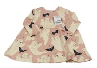 Nové - Růžové bavlněné šaty s duchy Next