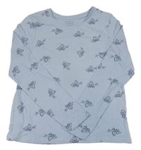 Světlemodré triko se zámky/srdíčky Primark