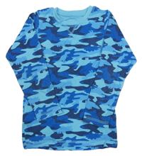 Modré army funkční triko s dinosaury Kiki&Koko
