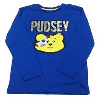 Kobaltově modré triko s Pudsey z překlápěcích flitrů George
