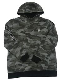 Šedá army mikina s kapucí George