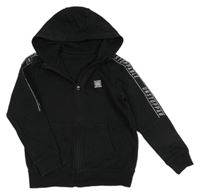 Černá propínací mikina s nápisy a kapucí zn. George