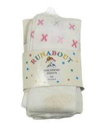 Nové - Bílé punčocháče se vzorem Runaout