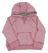 Růžová melírovaná mikina s kapucí Next