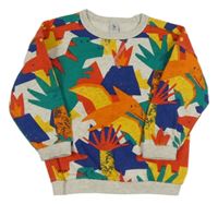 Šedá mikina s dinosaury Tu