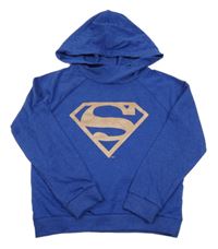 Tmavomodrá mikina se Supermanem a kapucí 