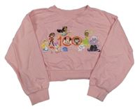 Světlerůžová crop mikina s obrázkem Disney 