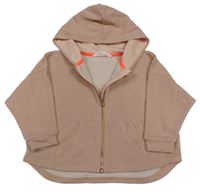Světlerůžová třpytivá propínací oversized mikina s kapucí H&M