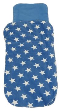 Modrý fleecový zateplený fusak do kočárku s hvězdičkami 