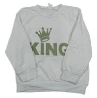 Bílá mikina s nápisem a korunkou Shein