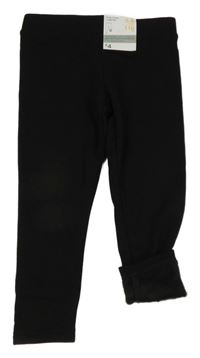 Nové - Černé zateplené legíny Primark