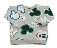 Šedá melírovaná mikina s Mickeym Disney