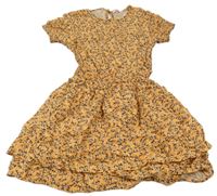 Oranžové lehké šaty se vzorem We