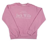Světlerůžová mikina s nápisem Jack Wills