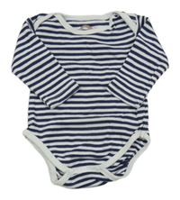 Tmavomodro-bílé pruhované body 