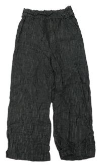 Černo-bílé pruhované culottes kalhoty Natilene 